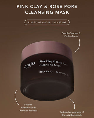 Roze Klei & Rozen Porieënreinigend Masker